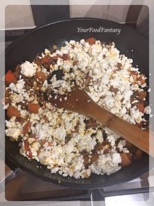 Adding Crumbled Paneer | Paneer Bhurji Recipe | Your Food Fantasy