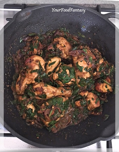 Spinach Chicken Curry Recipe | Your Food Fantasy by Meenu Gupta
