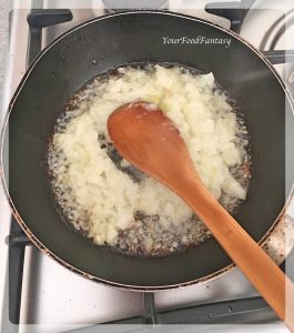 Preparing Onion filling for stuffed Karela | Your Food Fantasy