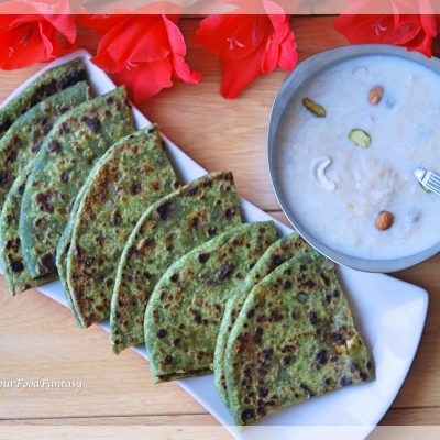 Palak Paneer Paratha - Paneer Recipes | Your Food Fantasy