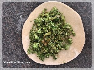 Stuffing Broccoli for Broccoli Paratha | Your Food Fantasy