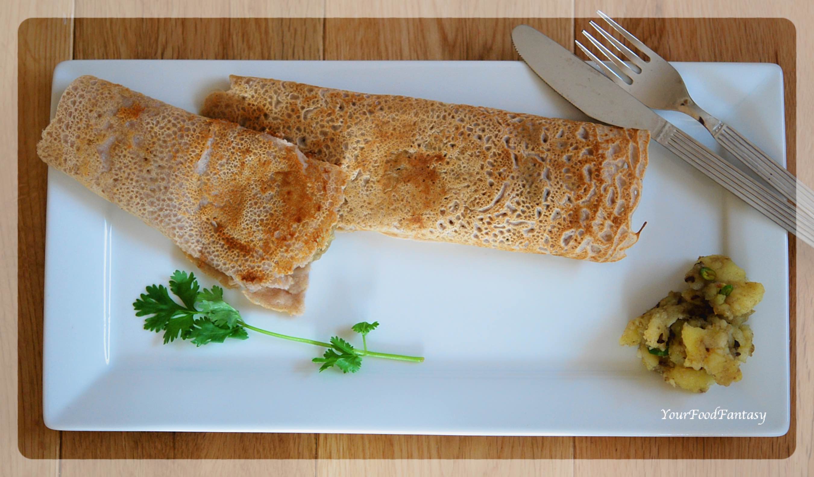Kuttu Ka Dosa | Buckwheat flour pancake