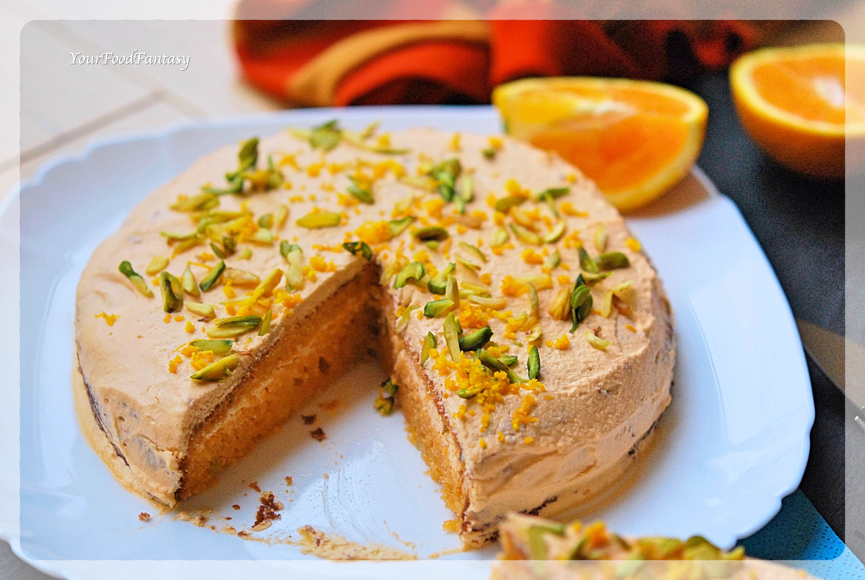 Pistachio Orange Cake Recipe | Your Food Fantasy