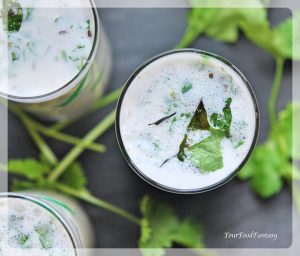 Spiced Butter Milk Recipe - Masala Chaas | Your Food Fantasy