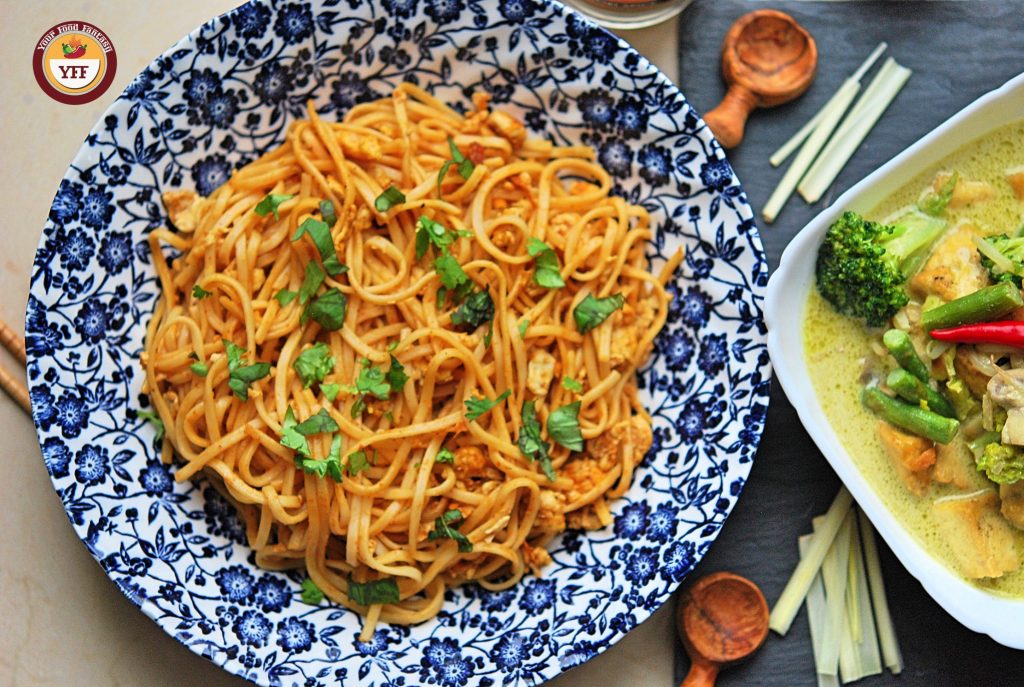 Fusion Recipes and Fusion Food | Tandoori Egg Noodles and Green Thai Curry Recipe | YourFoodFantasy.com