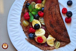 Fruit based Chocolate Dosa-Crepes Recipe | Your Food Fantasy