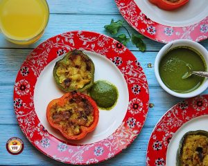 Stuffed bell peppers recipe | Tava fry style - Your Food Fantasy