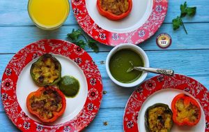 Stuffed bell peppers recipe - Tawa fry style - Your Food Fantasy