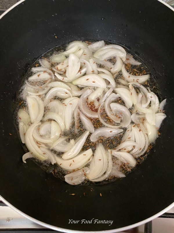 Frying Onions and Cumin Seeds
