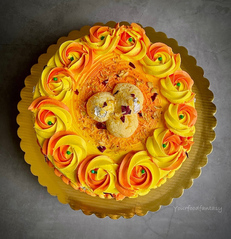 8 Inch Rasmalai Cake Design