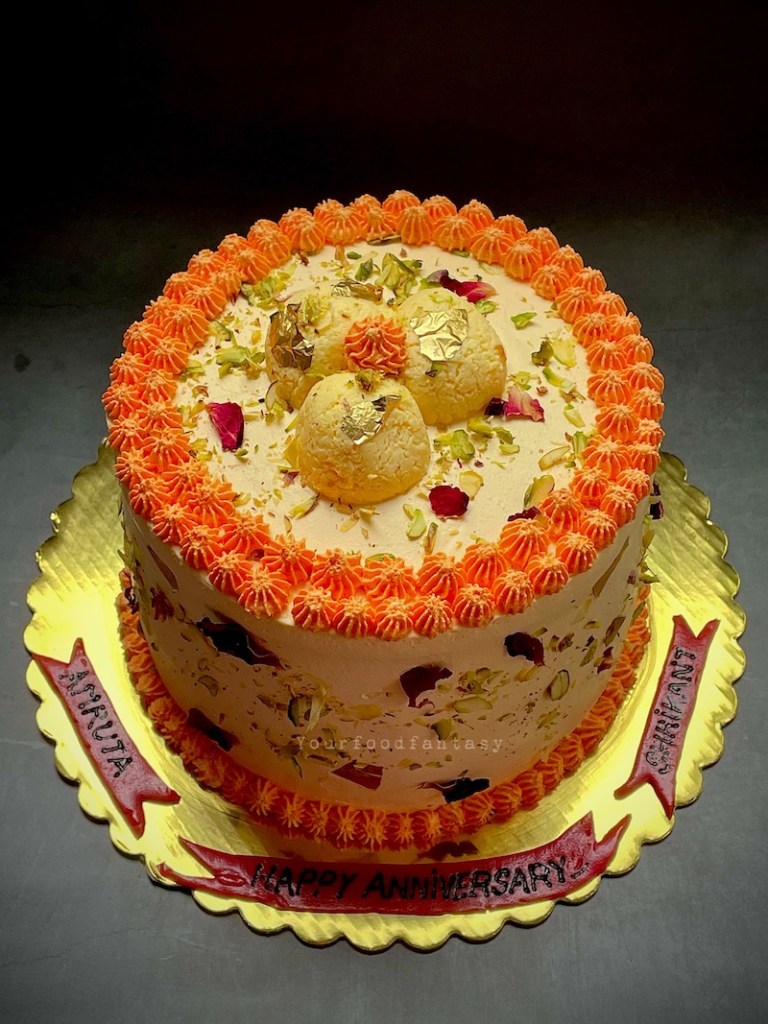 8 Inch Rasmalai Cake Design