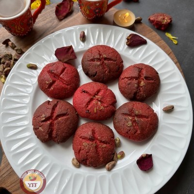 Rose Naan Khatai - Cookies