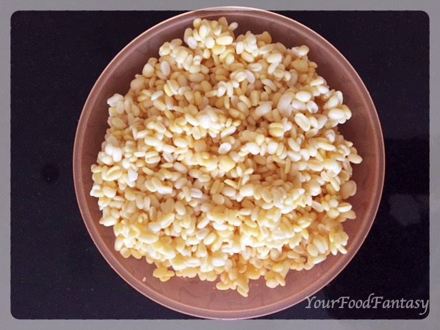 Soaked Moong Dal for Moong Dal Halwa