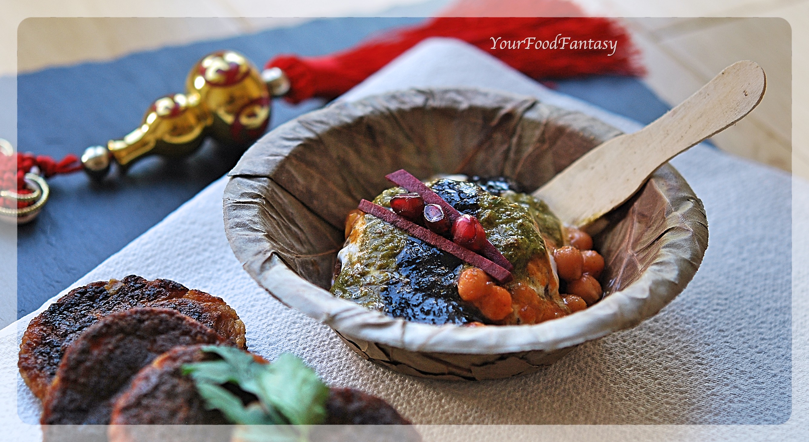 Aloo Potato Tikki Chaat Recipe | Your Food Fantasy