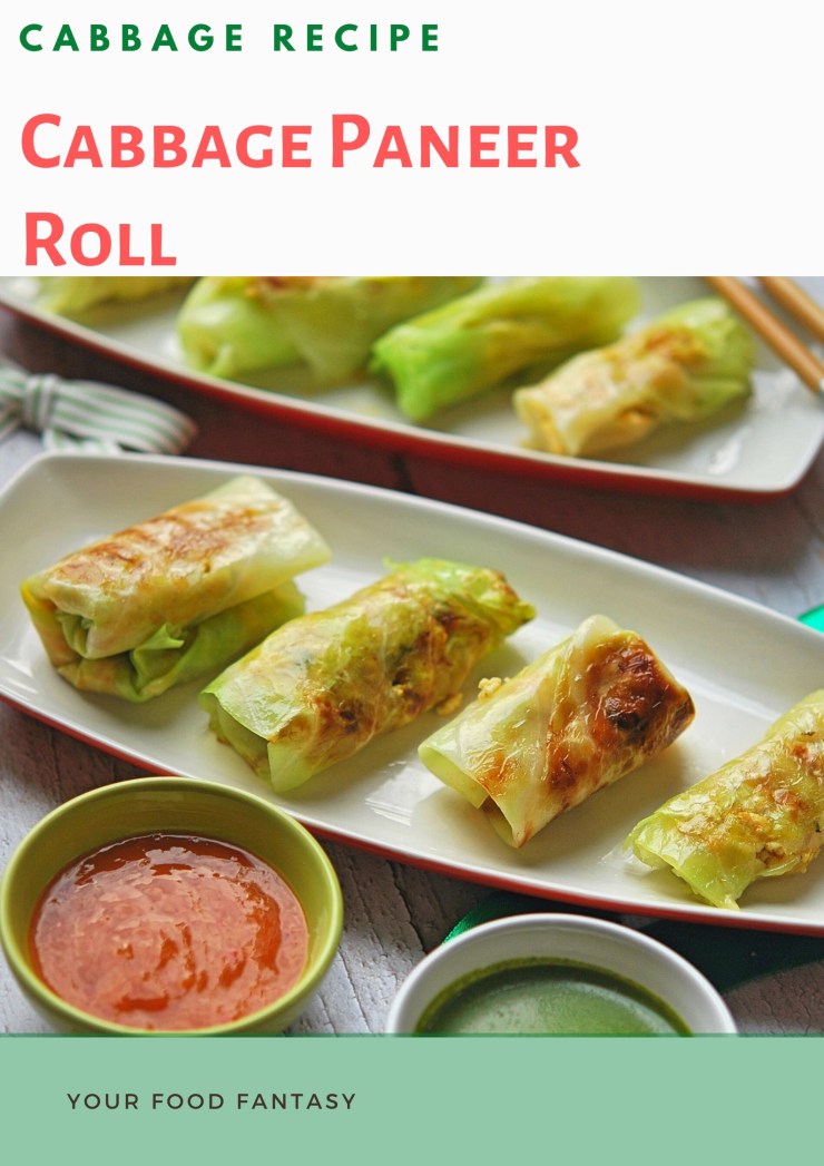 Cabbage Paneer Roll Recipe