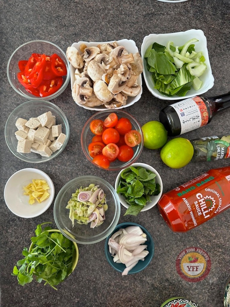 Ingredients for Tom Yum Soup