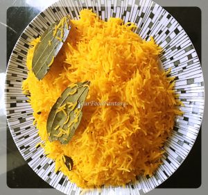 Yellow rice for chicken biryani recipe | yourfoodfantasy.com