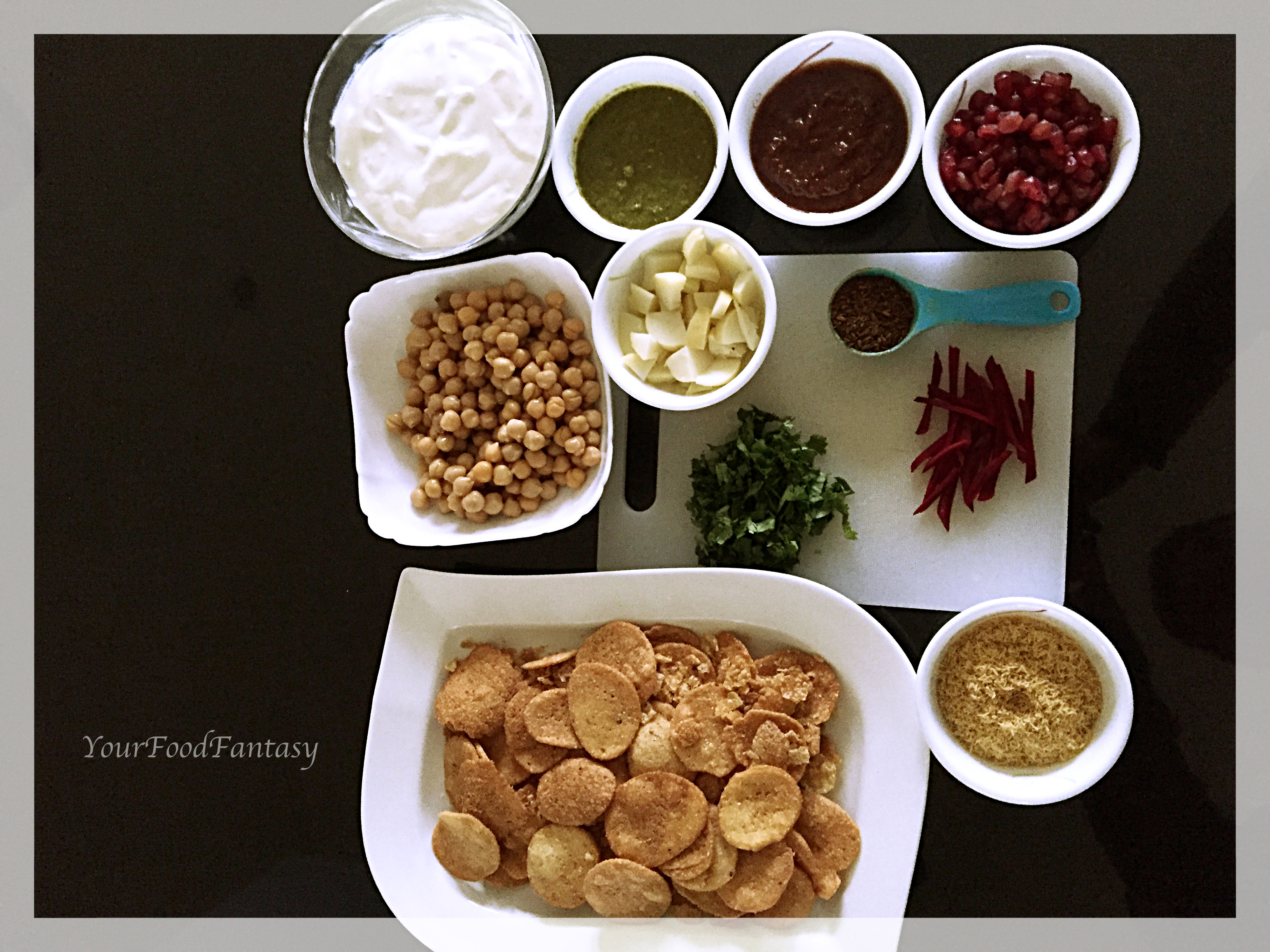 Ingredients for Papdi Chaat