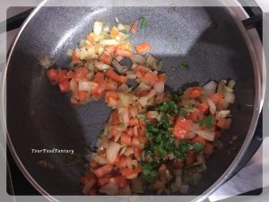 Frying Onion and Tomato for Egg Kejriwal | Your Food Fantasy