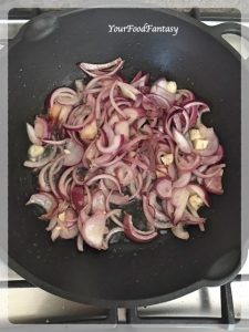 Frying Onion for Spinach Chicken | Your Food Fantasy