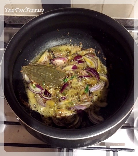 Frying Onions and Spices | Handi Gosht | Your Food Fantasy