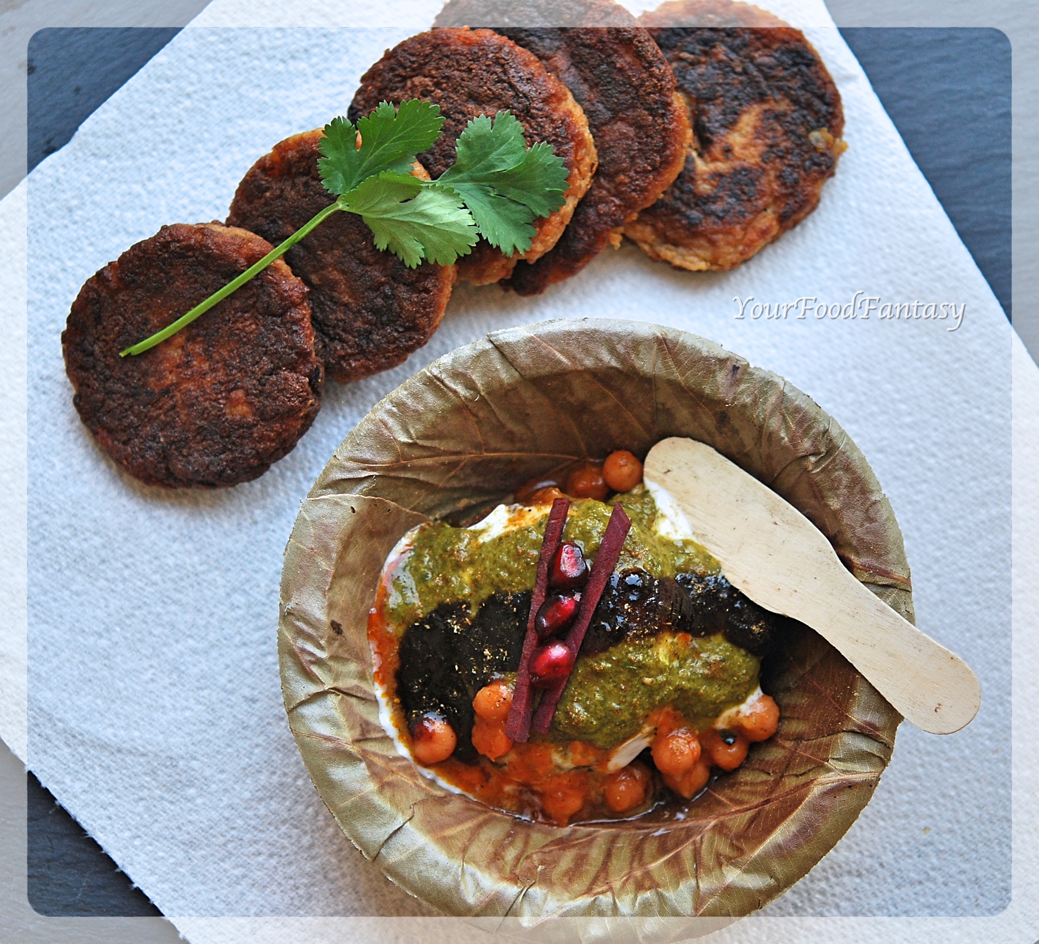 Aloo Tikki Chaat Recipe | YourFoodFantasy.com