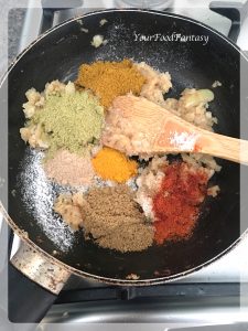 Adding Spices in Stuffing of Stuffed Karela | Your Food Fantasy