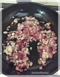 Frying Onion for Prawn Curry | Prawn Capsicum Recipe