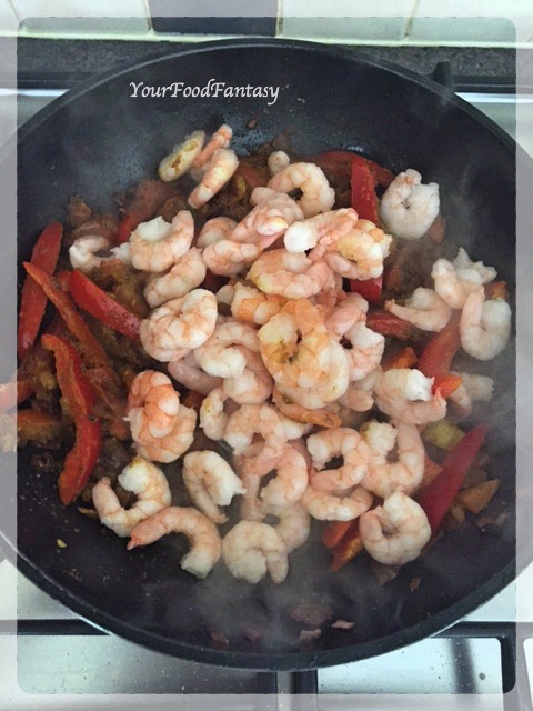 Prawn Capsicum Curry Recipe | YourFoodFantasy.com by Meenu Gupta