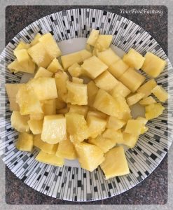 Pineapple Chunks for Pineapple Raita | Raita Recipes | YourFoodFantasy.com