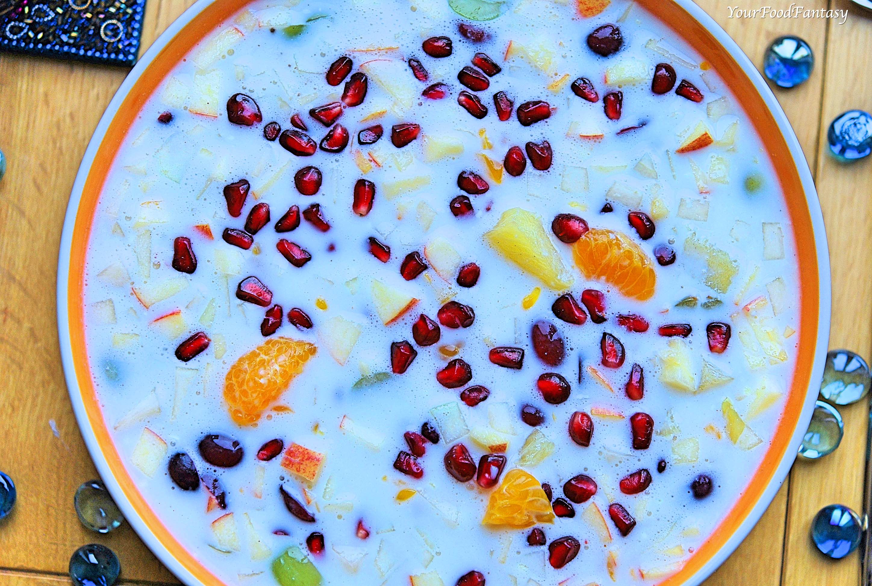 Mixed Fruit Sweet Raita Recipe | Your Food Fantasy