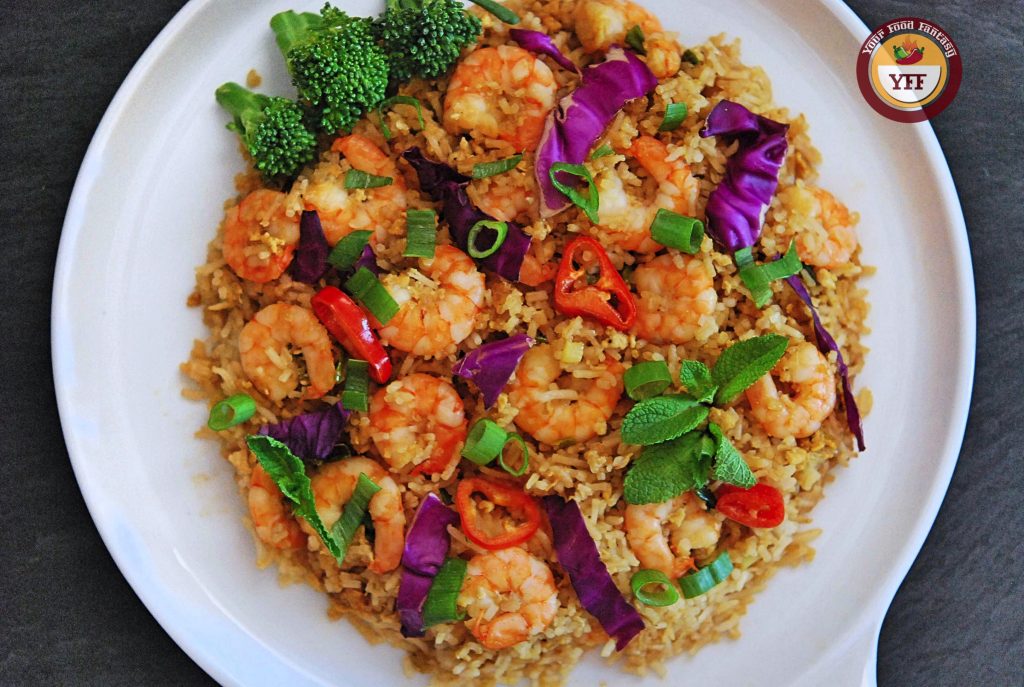 Prawn Fried Rice Recipe | Your Food Fantasy