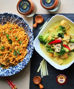 Fusion Recipes | Tandoori Egg Noodles and Green Thai Curry Recipe | YourFoodFantasy.com