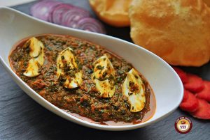 Spinach Egg Curry - Egg Curry Recipe | YourFoodFantasy.com by Meenu Gupta