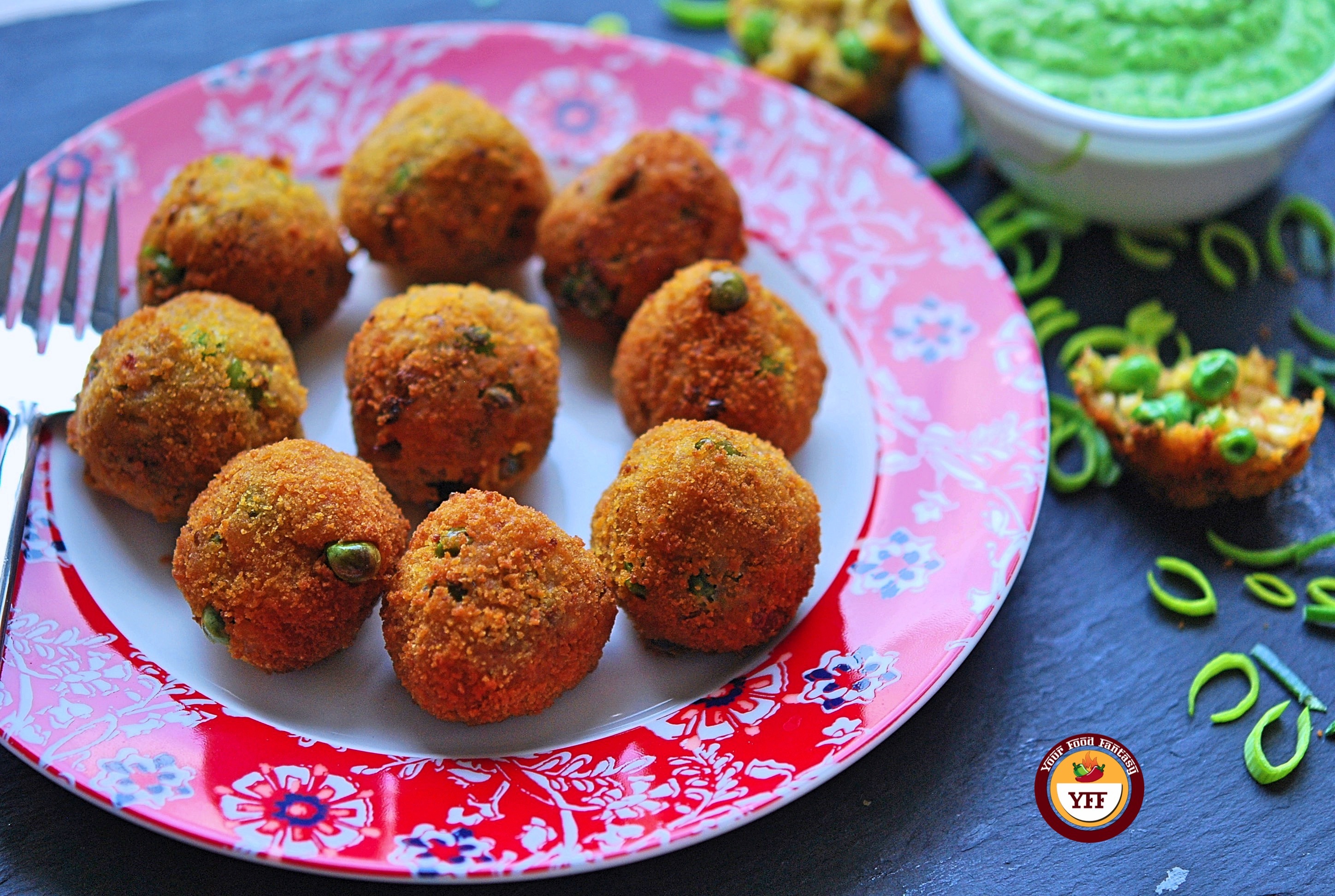 Vegan Leek and Pea Aranchini | Leek Recipes -YourFoodFantasy.com