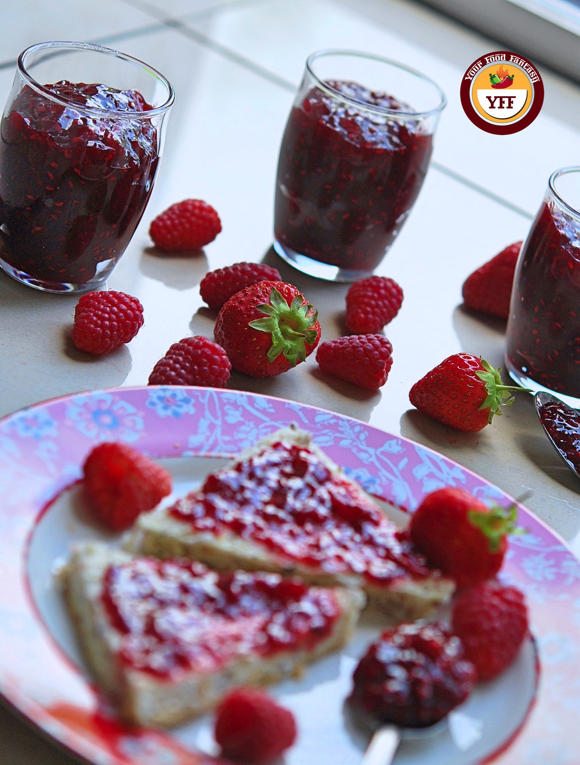 Easy Homemade Strawberry Raspberry Jam Recipe by YourFoodFantasy.com