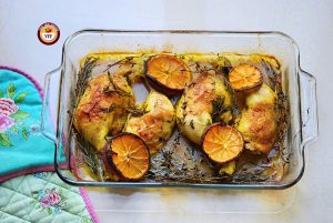 Ovenbaked Rosemary and Thyme Chicken legs | Chicken Recipes | YourFoodFantasy.com