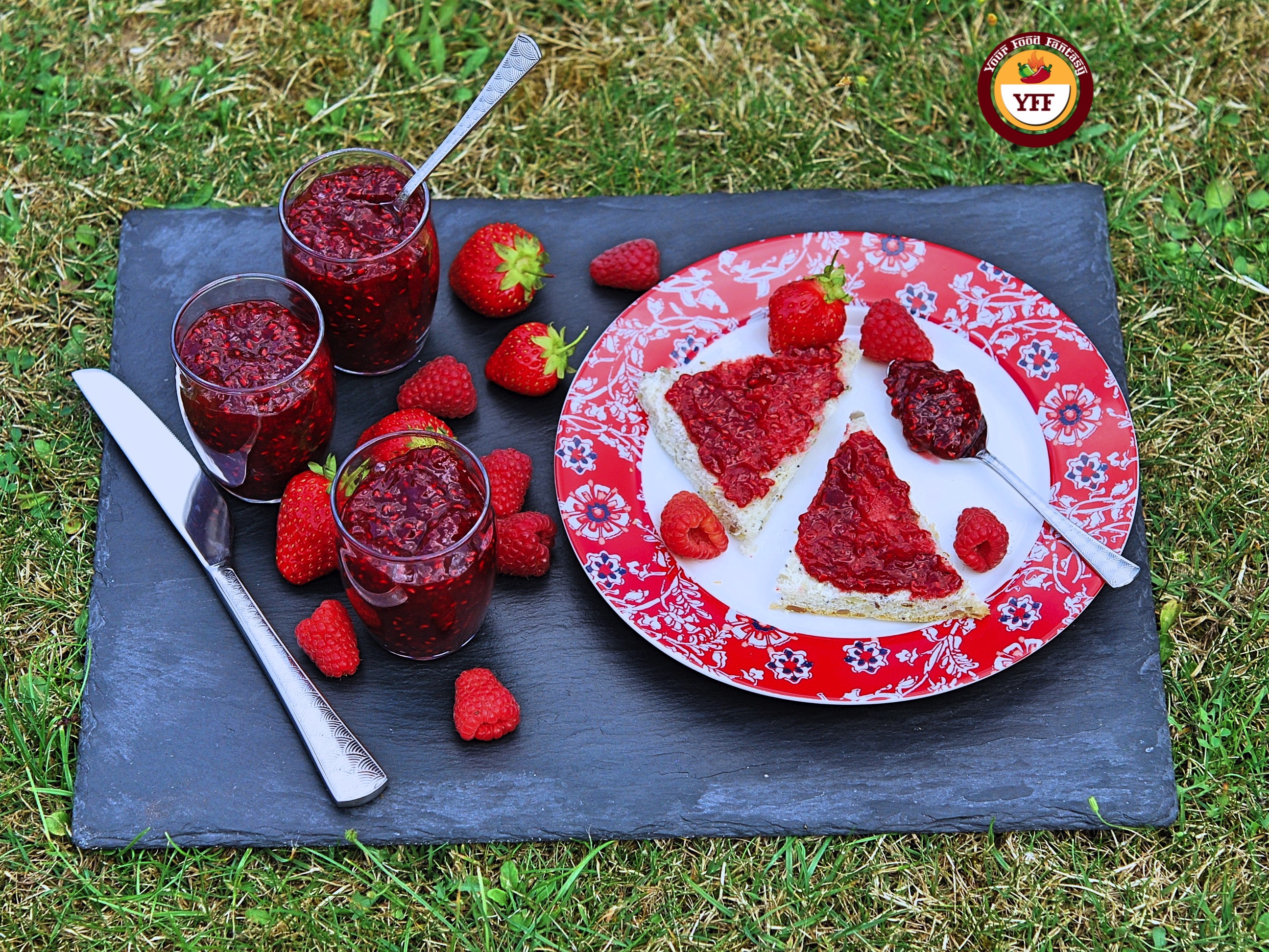 Strawberry and Raspberry Jam Recipe by YourFoodFantasy.com