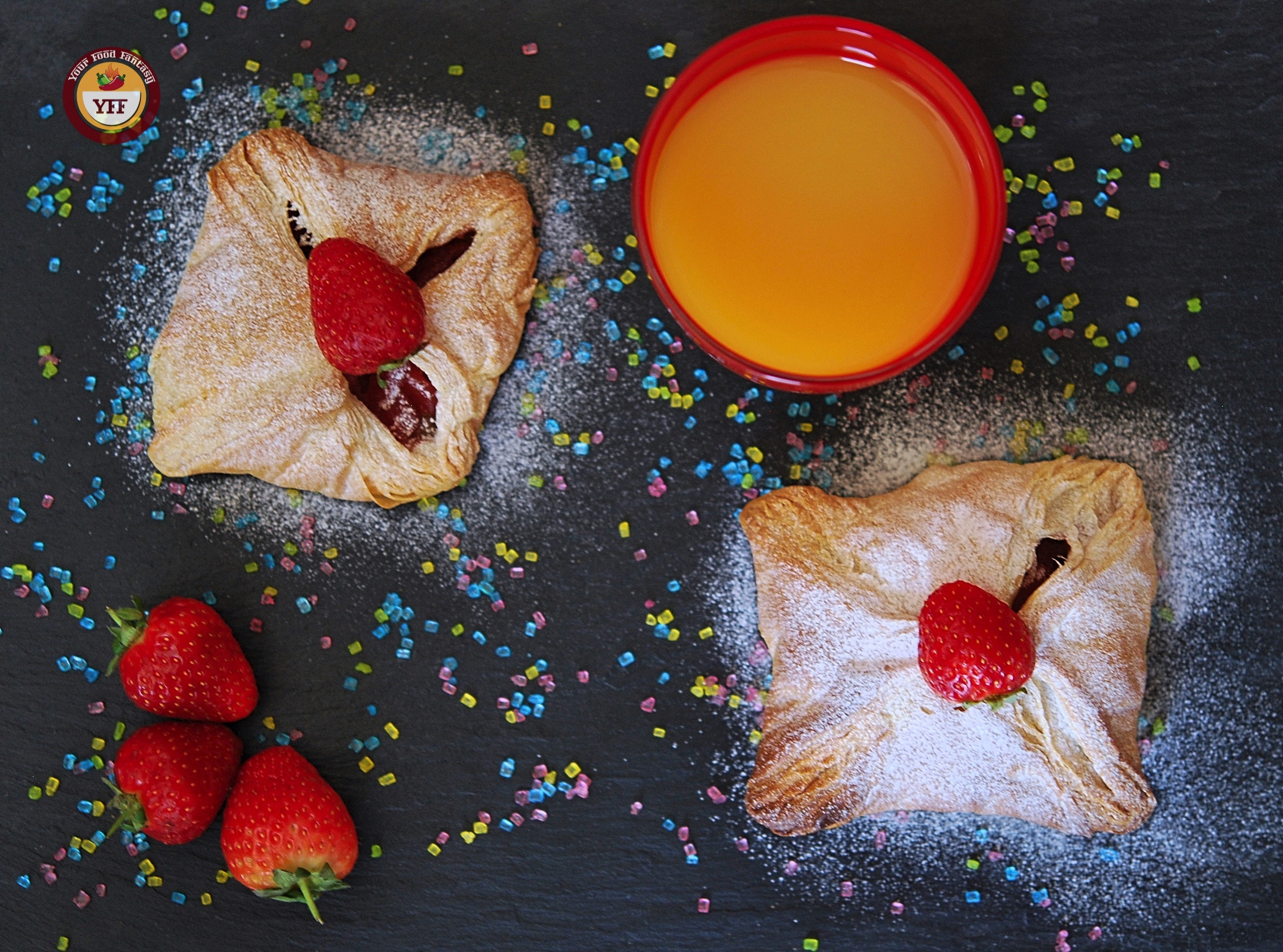 Apple & Strawberry Pockets | Apple recipes | YourFoodFantasy.com