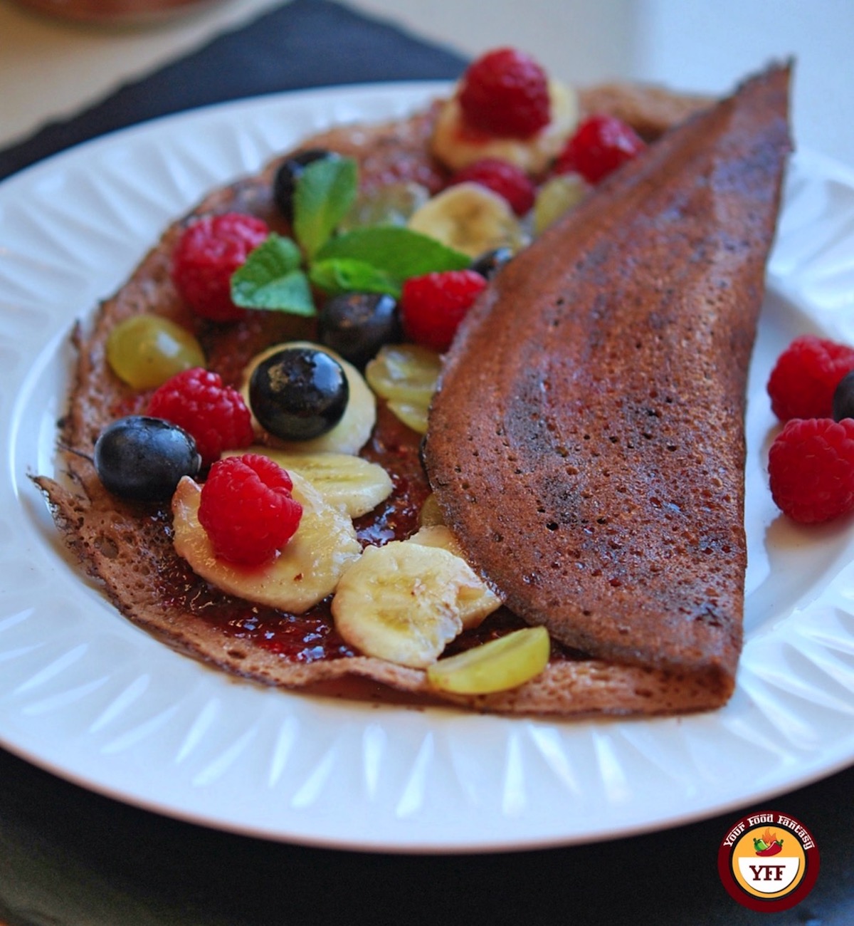 Fruity Chocolate Dosa Crepes Recipe | Your Food Fantasy