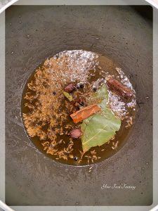 Frying Spices for Navratan Pulao | Your Food Fantasy