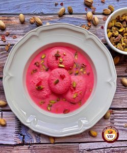 Rose Rasmalai Recipe - YourFoodFantasy.com
