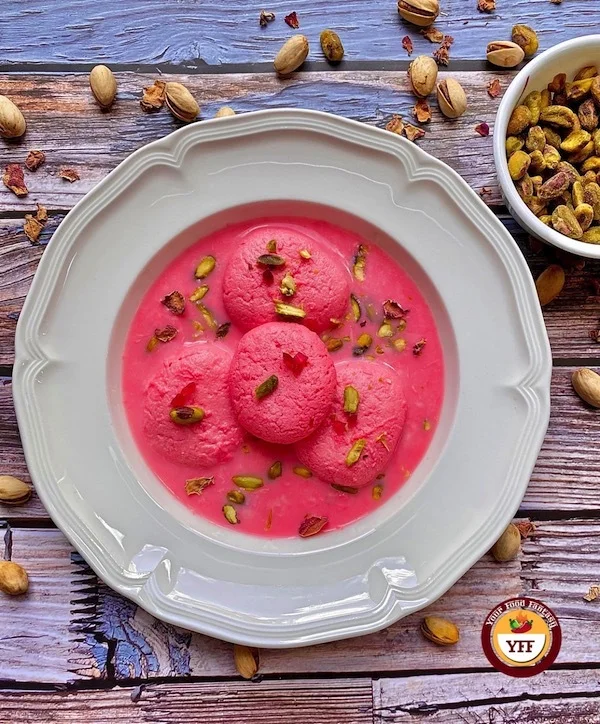 Rose Rasmalai Recipe (Step by step) - Your Food Fantasy