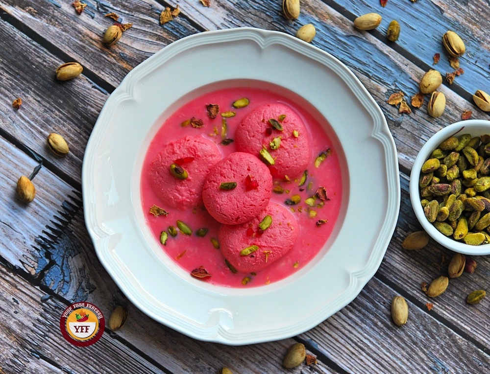 Rose flavour Rasmalai Recipe | Your Food Fantasy