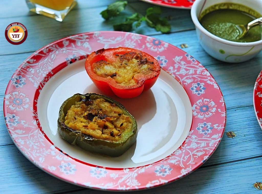 Stuffed Capsicum Recipe | Tava fry style - Your Food Fantasy