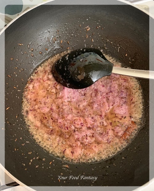 Sautee Onions for Mixed Veg - Step by step veg curry recipe