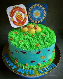 Manchester United and BCCI Theme Rasmalai Cake