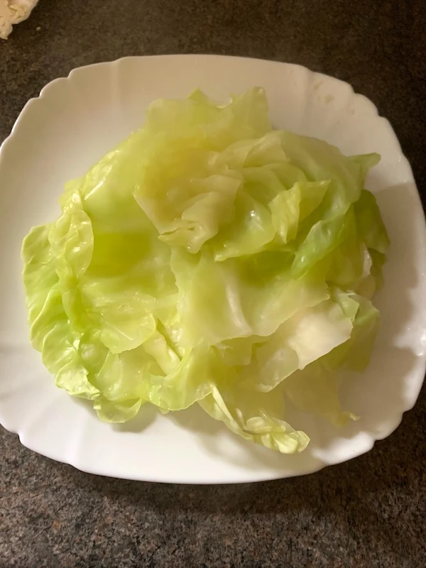 Blanched Cabbage Leaves